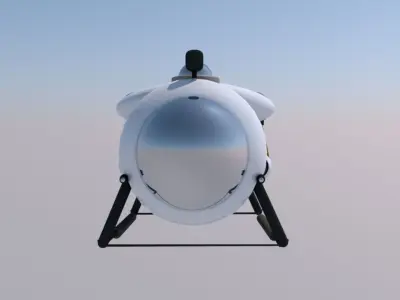 ocean gate Bluegate Titan Submarine oceangate Low-poly 3D model