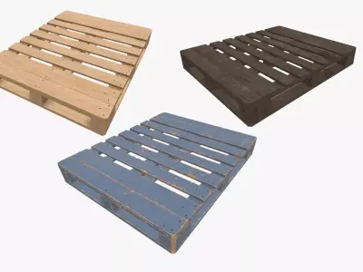 Euro Pallete Low-poly 3D model