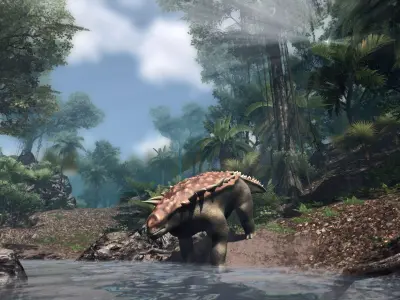 Edmontonia Jurassic Dinosaur Low-poly 3D model