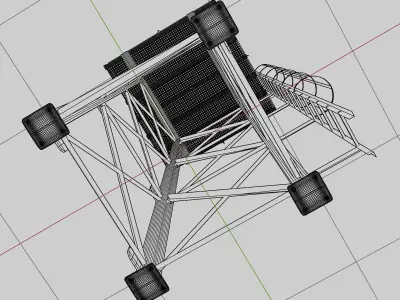 Steel Corrugated Sheet Water Tank - Authentic Industrial Detail Low-poly 3D model