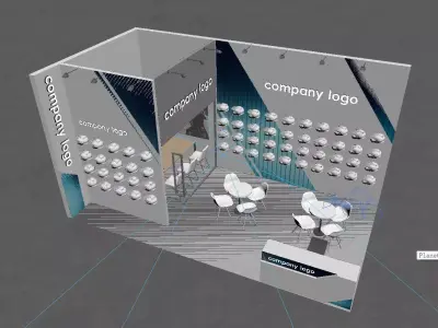 Booth design 3D model