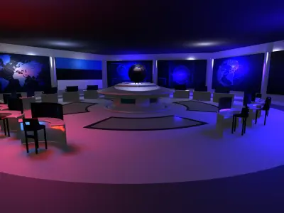 Command Center - Control Room- Military Base - Estonia Low-poly 3D model