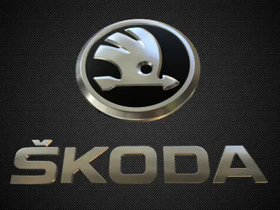 skoda logo 3D model by 3dlogoman