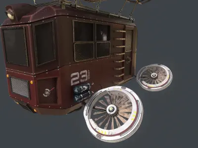 Steampunk Ariship 3D model