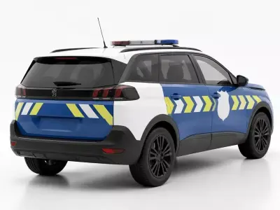 Peugeot 5008 Police Car 3D model