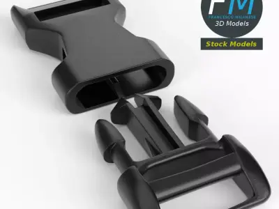 Snap buckle 3D model