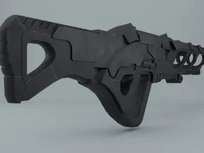 Plasma Gun Low-poly 3D model by strikq