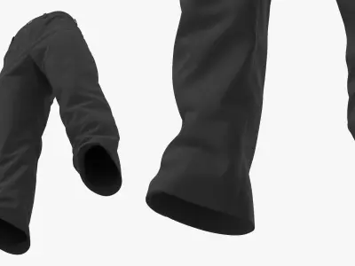 Winter Workwear Pants Black 3D model