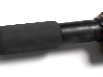 AR Black Pistol Buffer Tube Low-poly 3D model