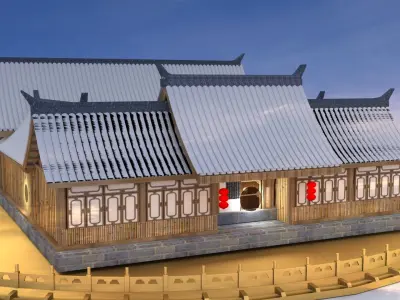 Chinese ancient house 3D model 3