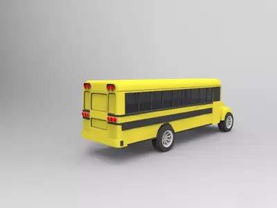 school bus Free low-poly 3D model purchase