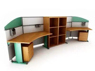 Complete Sectional Office 3D model