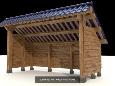 open shed duo pack 3D Model Collection