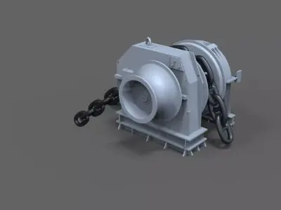 ANCHOR WINCH FOR SHIP MODEL 3D print model