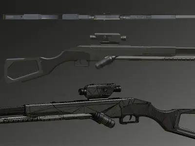 HAAKON - GUN - Game Asset Low-poly 3D model