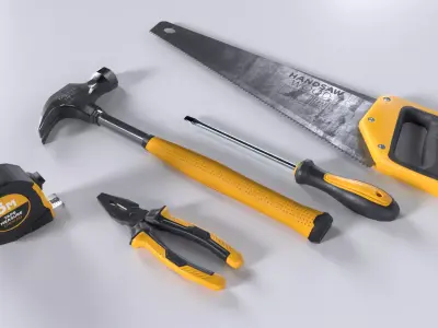 Basic Tools Prop Pack  Low-poly 3D model
