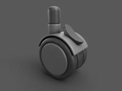 Plastic Caster Wheel 2  Low-poly 3D model
