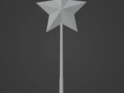 Simple Magic Wand Low-poly 3D model