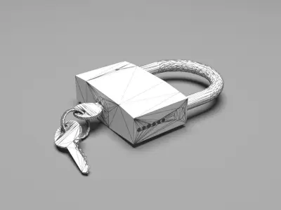 Safety Padlock 3D model