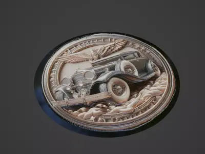 Car Pendant Medallion 3D print model