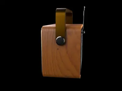 Vintage Radio Low-poly 3D model