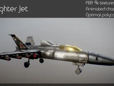 Futuristic Aircrafts Low-poly 3D model