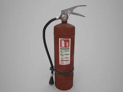 fire extinguisher Low-poly 3D model 18