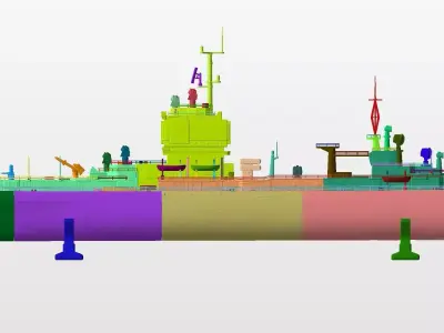 USS Long Beach CGN 9 3D print model