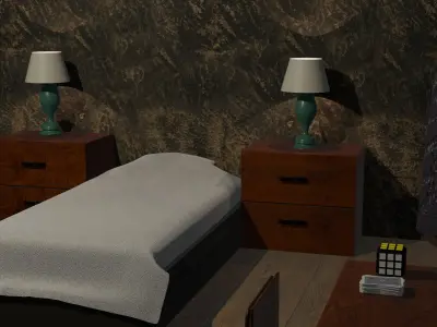 Isometric room Bedroom Free 3D model