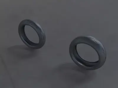 Motorcycle tire num1 3D model