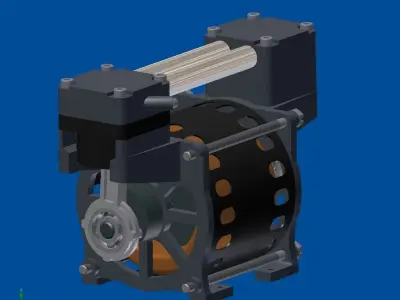 Dual piston air pump 3D model