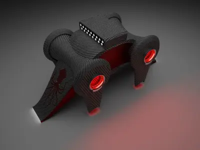 Drone octopus weapon with parts Free 3D model