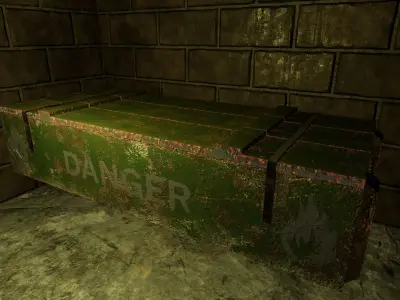 military weapon crate  Free low-poly 3D model