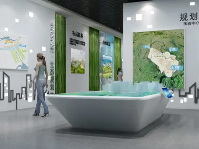 Hall Exhibition Industrial Modern of 3D model