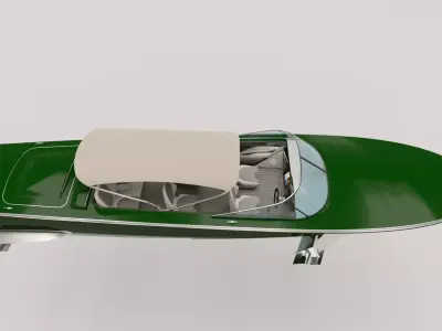 Hydrofoil boat Volga 3D model