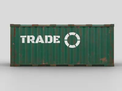 Container shipping Low-poly 3D model order