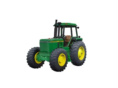 1980s Farm Tractor Classic Agricultural Utility Machine 3D model