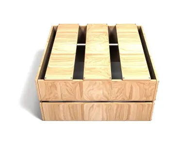 Storage Wooden Box 3D model