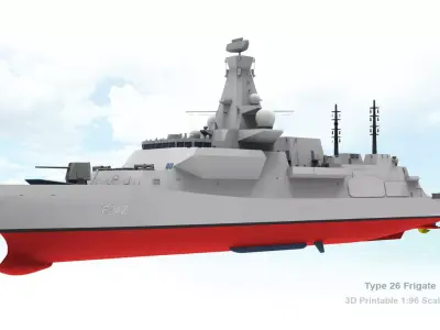 Type 26 City Class Frigate 3D print model 3D print model
