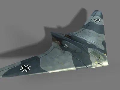 World war ii German GO299   HO 299 strategic bombers 3D model