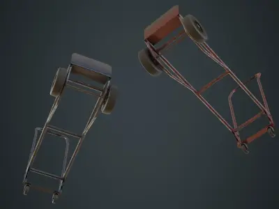Hand Truck 3B Low-poly 3D model