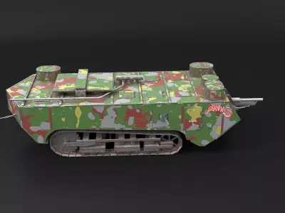 Saint-Chamond Fantomas Tank 3D model