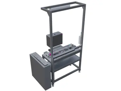Pre-installation station of crossbeam in sunroof assembly line 3D model