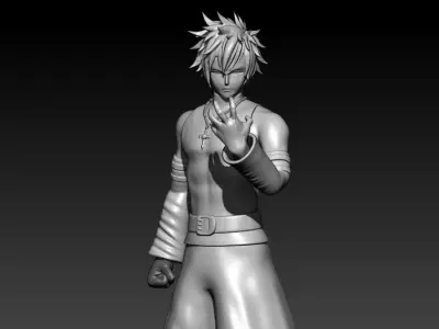 Fairy Tail - Gray Fullbuster - 3d print - split part 3D print model