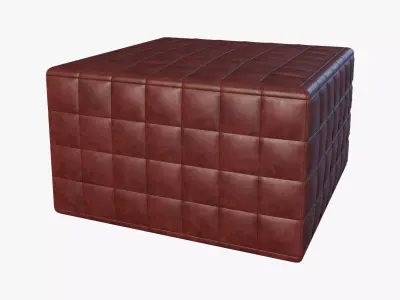 Realistic Leather Sofa 3D model