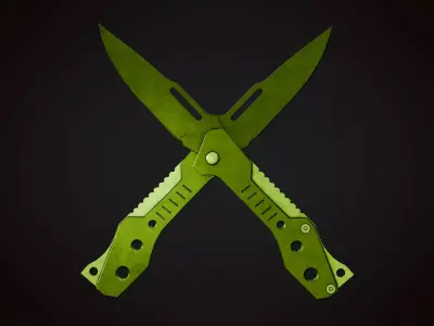 Knife 4 E Low-poly 3D model