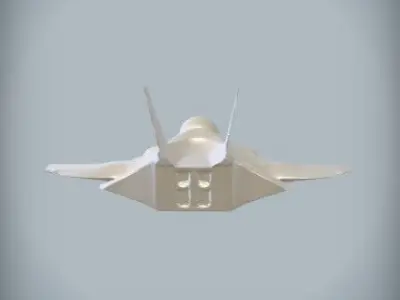 Futuristic Stealth Fighter Jet 3D Model for Games Visuals 3D model