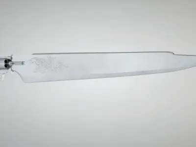 Gunblade final fantasy vii sword Low-poly 3D model
