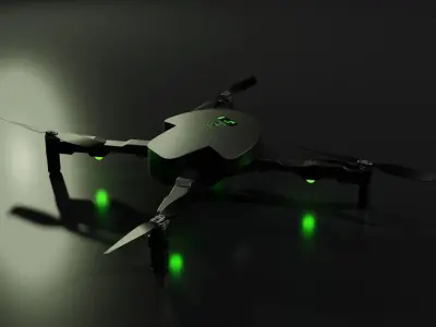 Drone - stylish clean futuristic 3D model