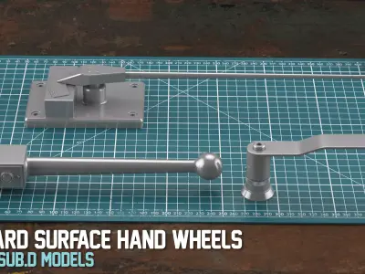 15 Sub-D Hard Surface Hand Wheels 3D model